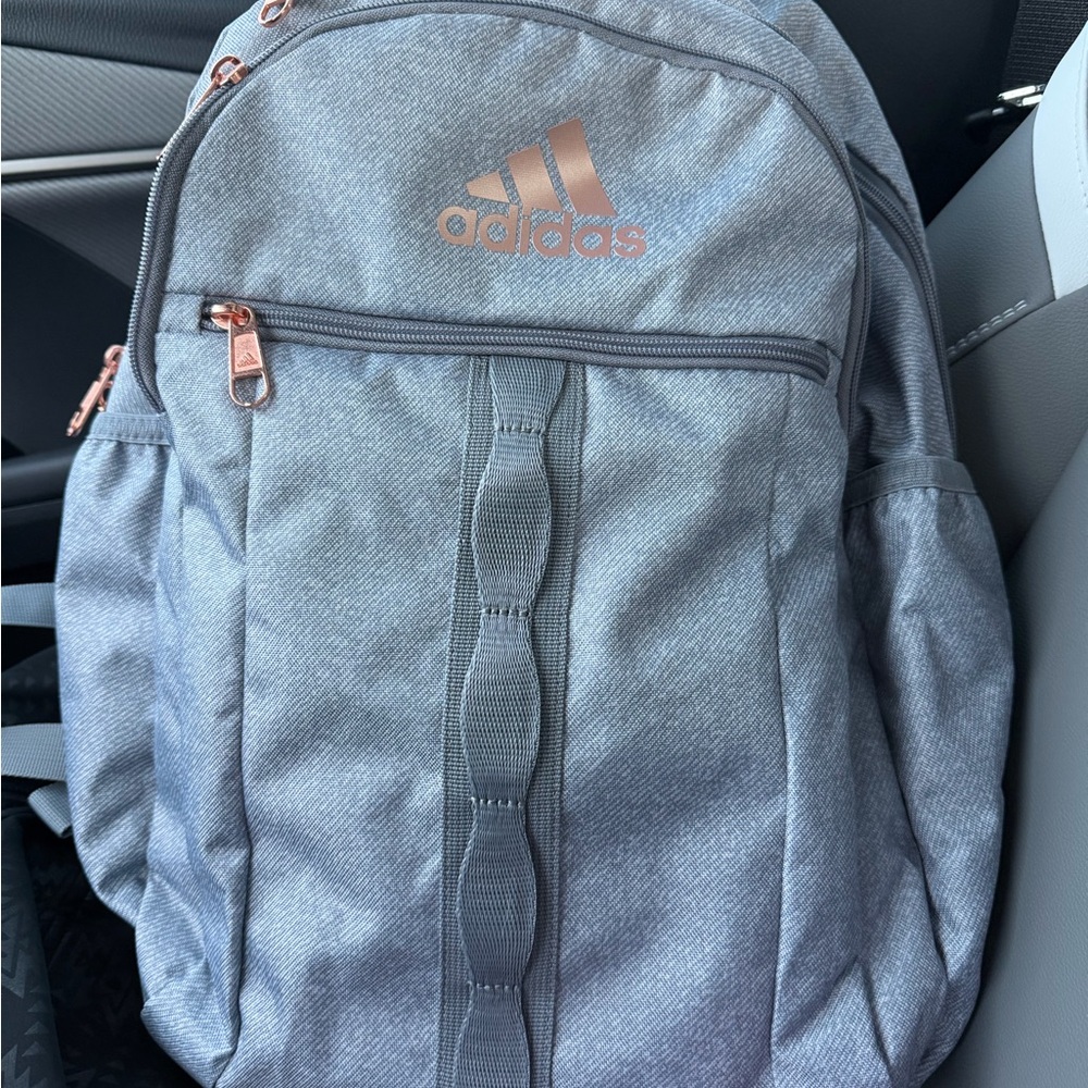 Adidas Gray & Rose Gold Backpack